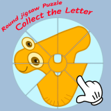 Round jigsaw Puzzle - Collect the Letter